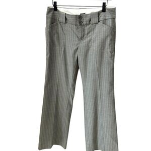 Gap Women’s Trousers, Gray Pinstripe Wide-Leg Pants, size 6 ankle length